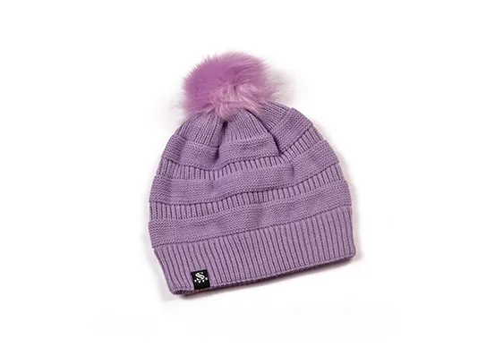 purple slouchy beanie