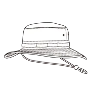 bucket hat with string