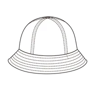 round top bucket hat