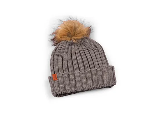 grey pom pom beanie