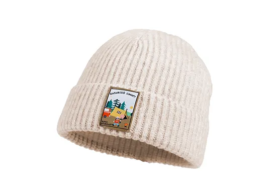 khaki baby beanie