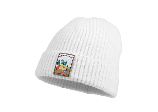 white baby beanie