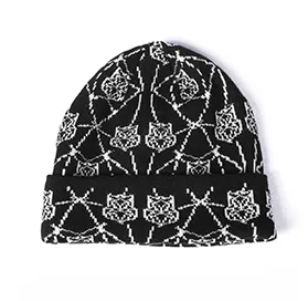 jacquard beanie