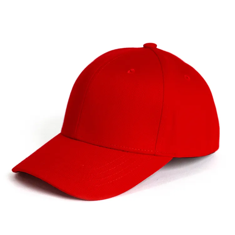 red cotton baseball cap