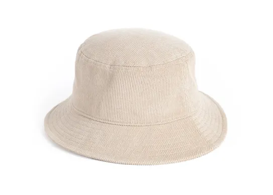 beige corduroy bucket hat