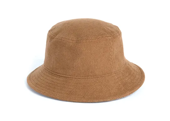 brown corduroy bucket hat