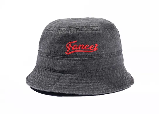 olive washed bucket hat