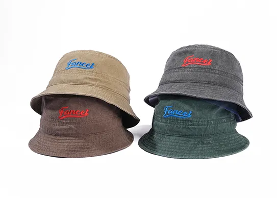 washed cotton bucket hat