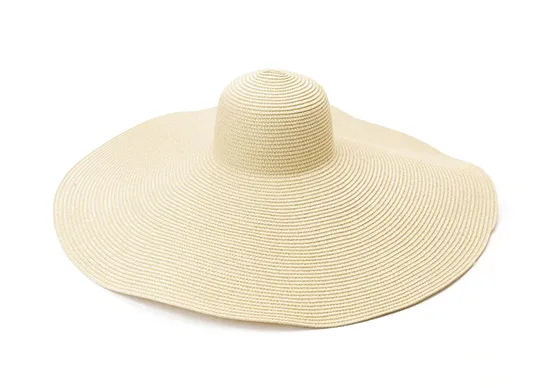 beige floppy hat