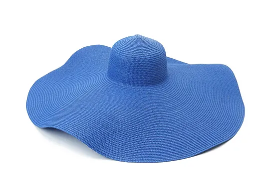 blue floppy hat