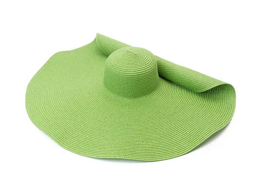 green floppy hat