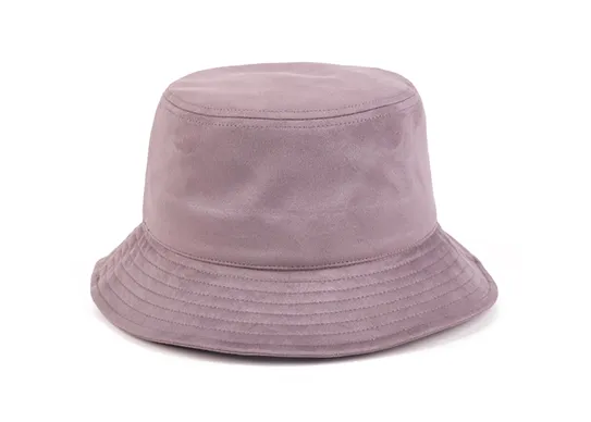 grey suede bucket hat