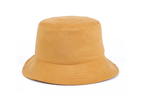yellow suede bucket hat