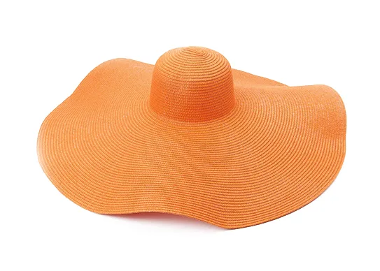 orange floppy hat