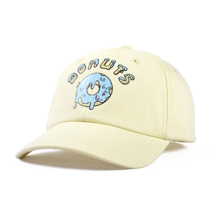 yellow kids baseball cap