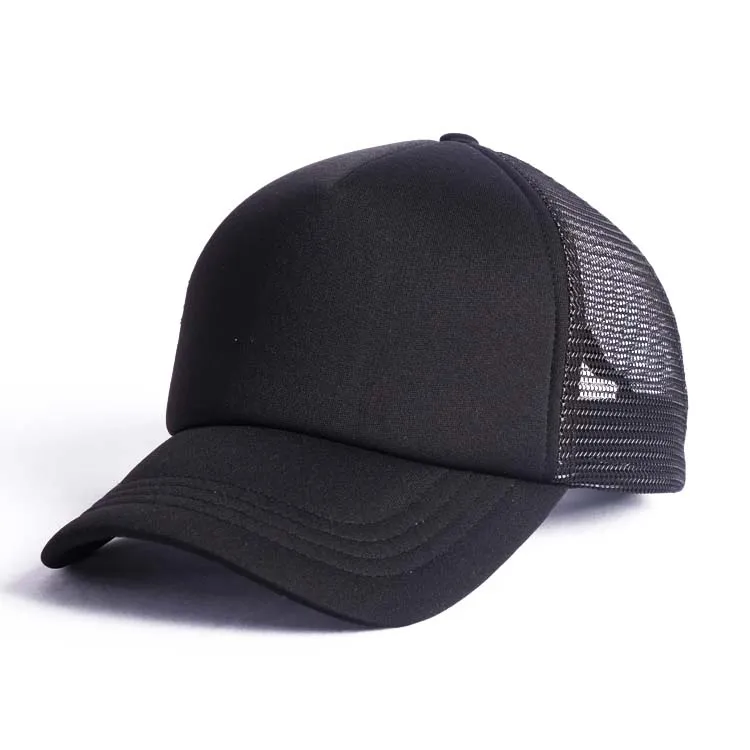 black foam trucker hat