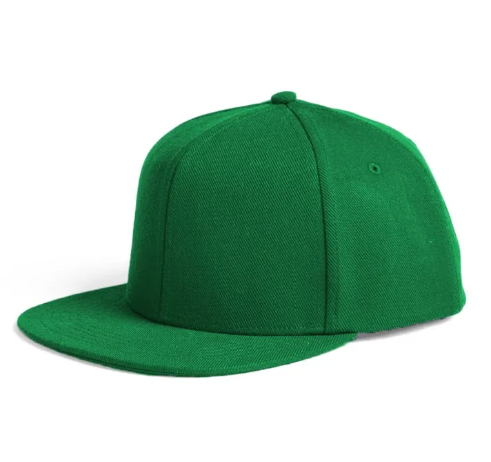 green fitted hat