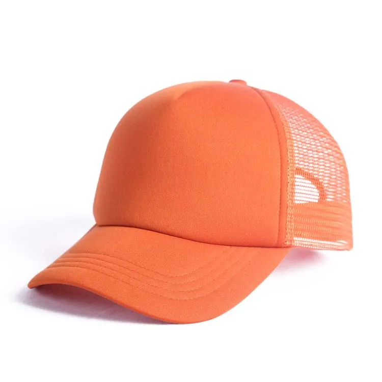 orange foam trucker hat
