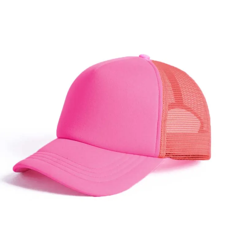 peach black foam trucker hat