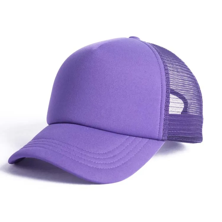purple foam trucker hat