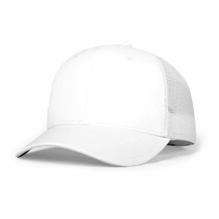 white cotton trucker hat