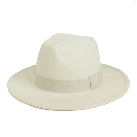 beige felt hat