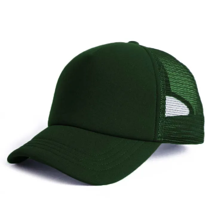 dark green foam trucker hat