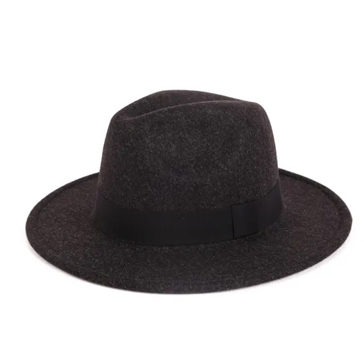dark grey felt hat