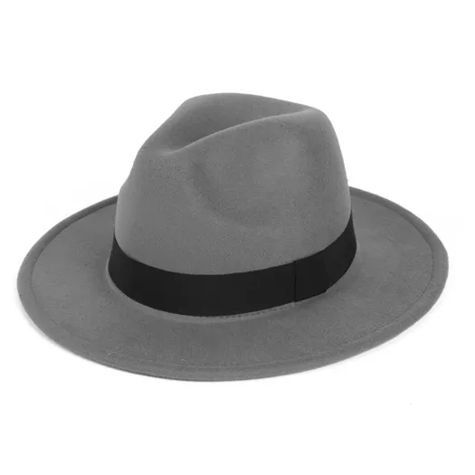 grey felt hat