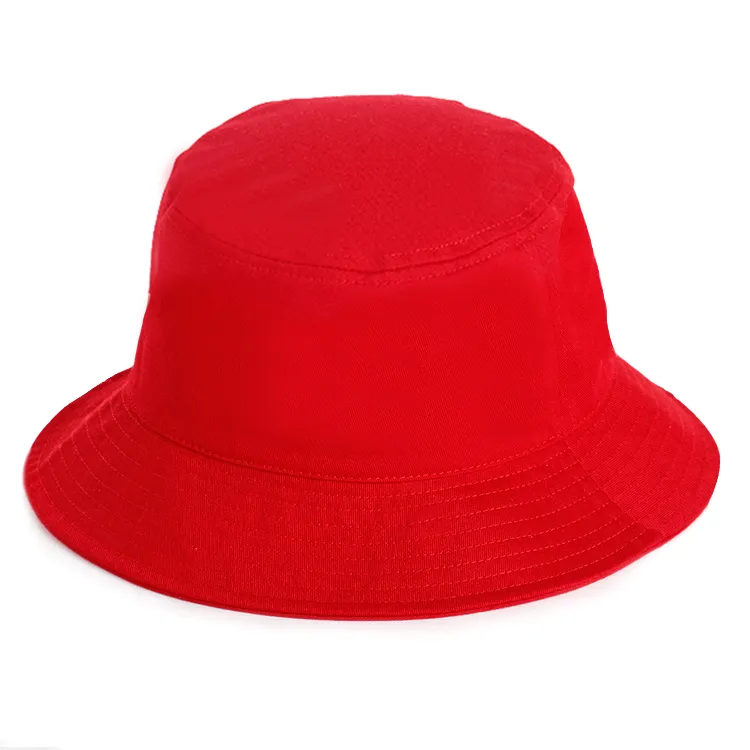 red bucket hat