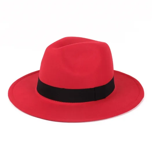 red felt hat