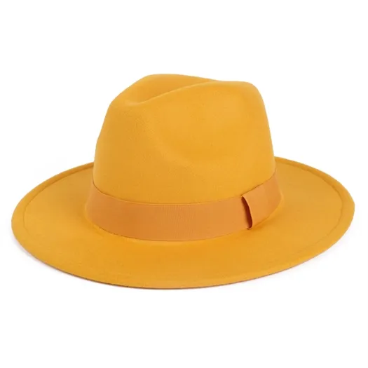 yellow felt hat