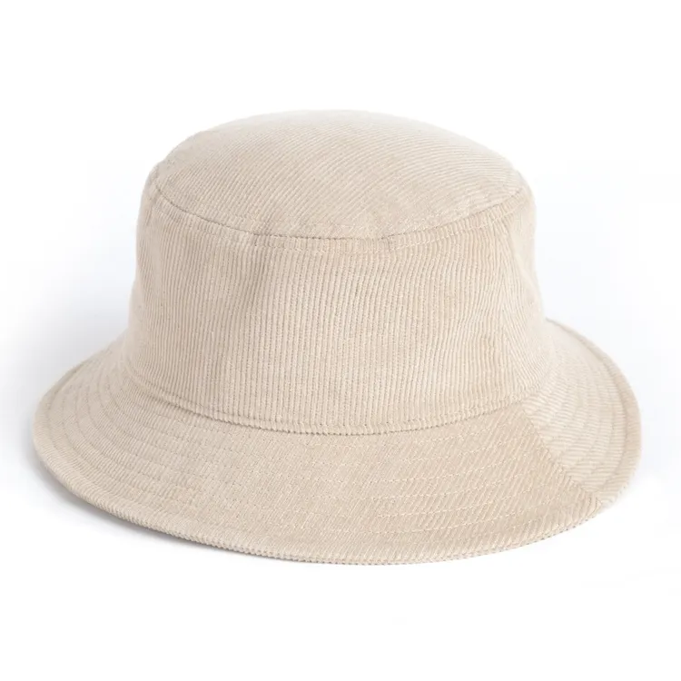 beige corduroy bucket hat