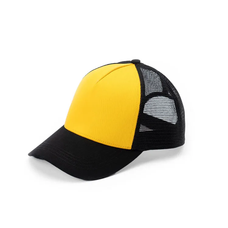 black and yellow 5 panel trucker hat