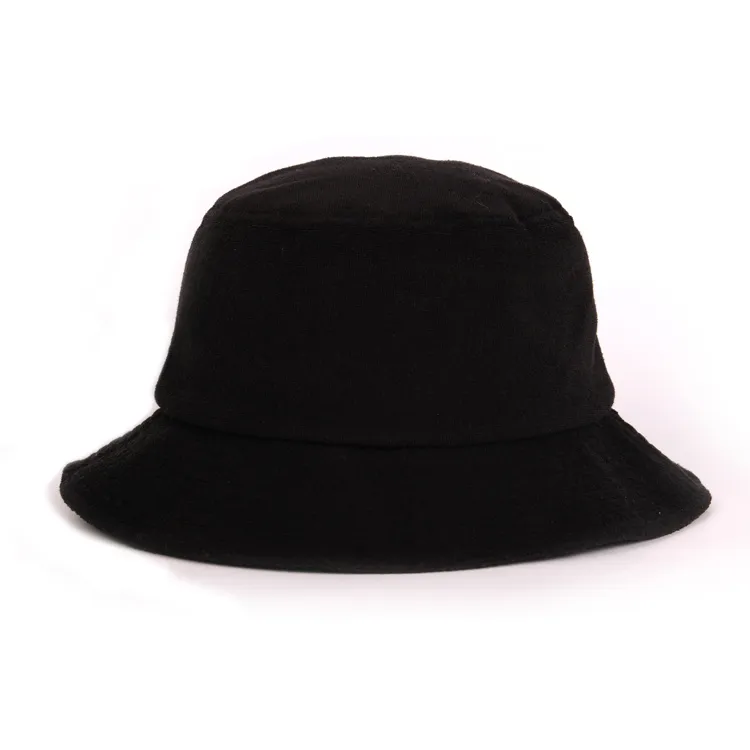 black terry bucket hat