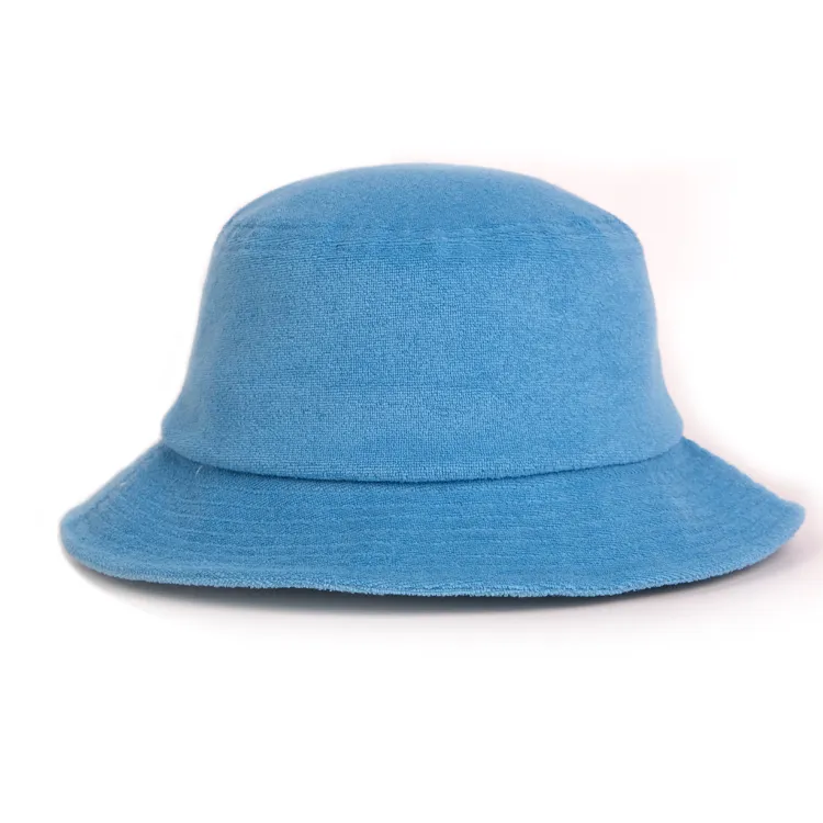 blue terry bucket hat