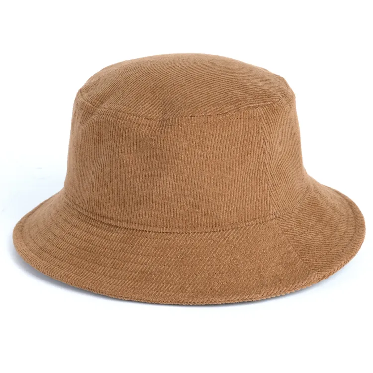 brown corduroy bucket hat