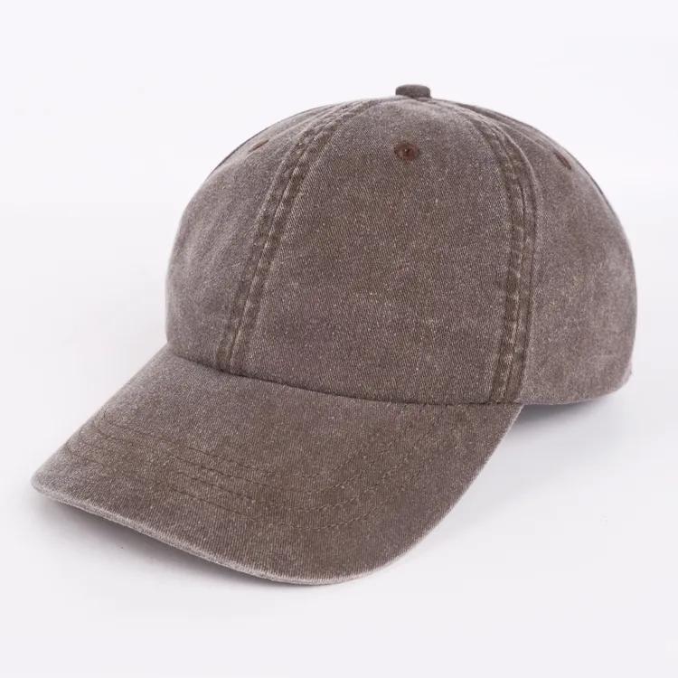 brown distressed dad hat