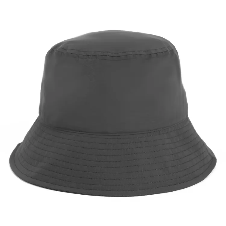 grey nylon bucket hat