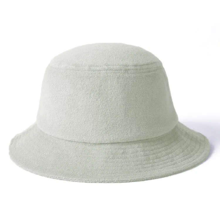 grey terry bucket hat
