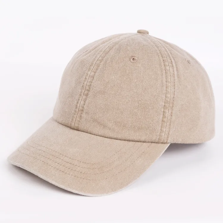 khaki distressed dad hat