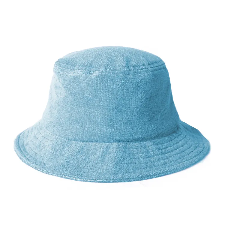 light blue terry bucket hat