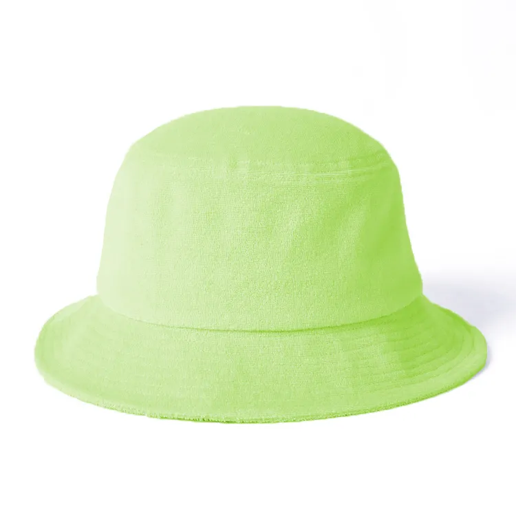 light green terry bucket hat