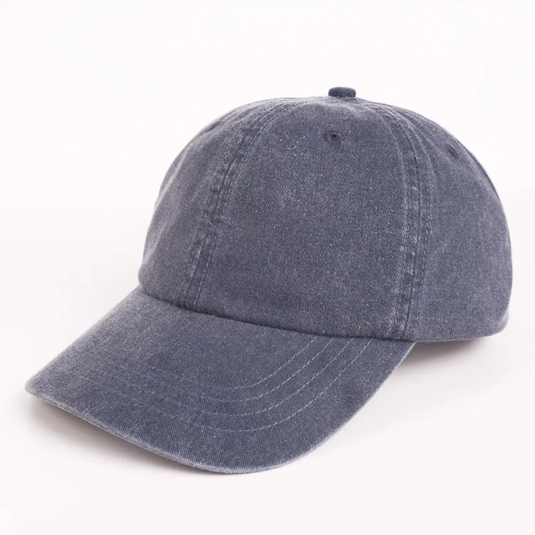 navy distressed dad hat