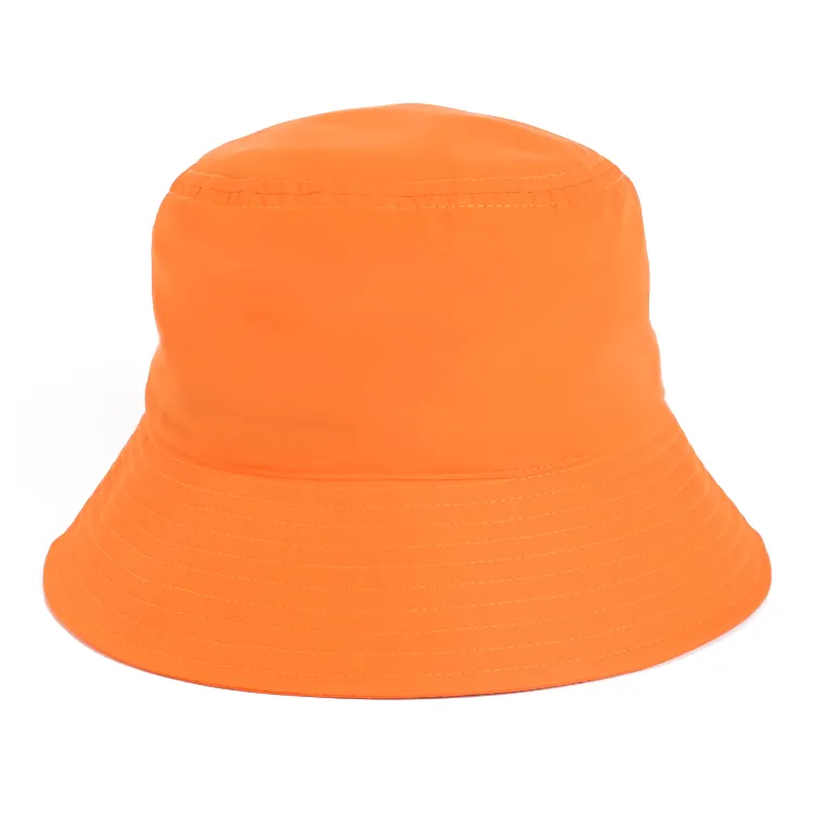 orange nylon bucket hat