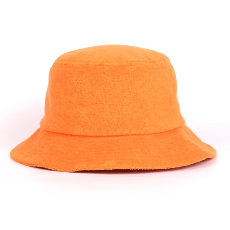 orange terry bucket hat