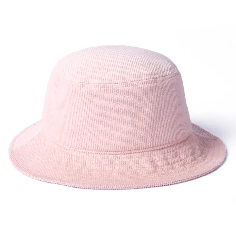 pink corduroy bucket hat