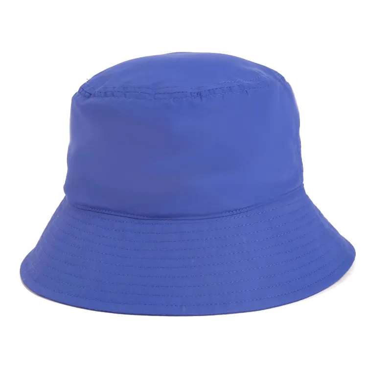 rblue nylon bucket hat
