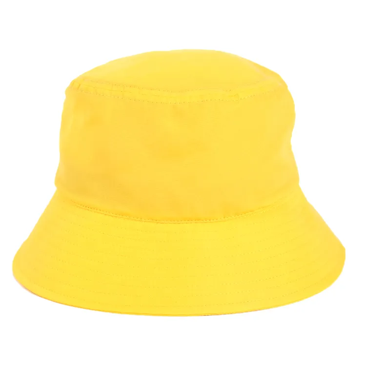 yellow nylon bucket hat