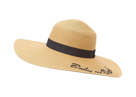 Custom Embroidered Straw Floppy Beach Hats